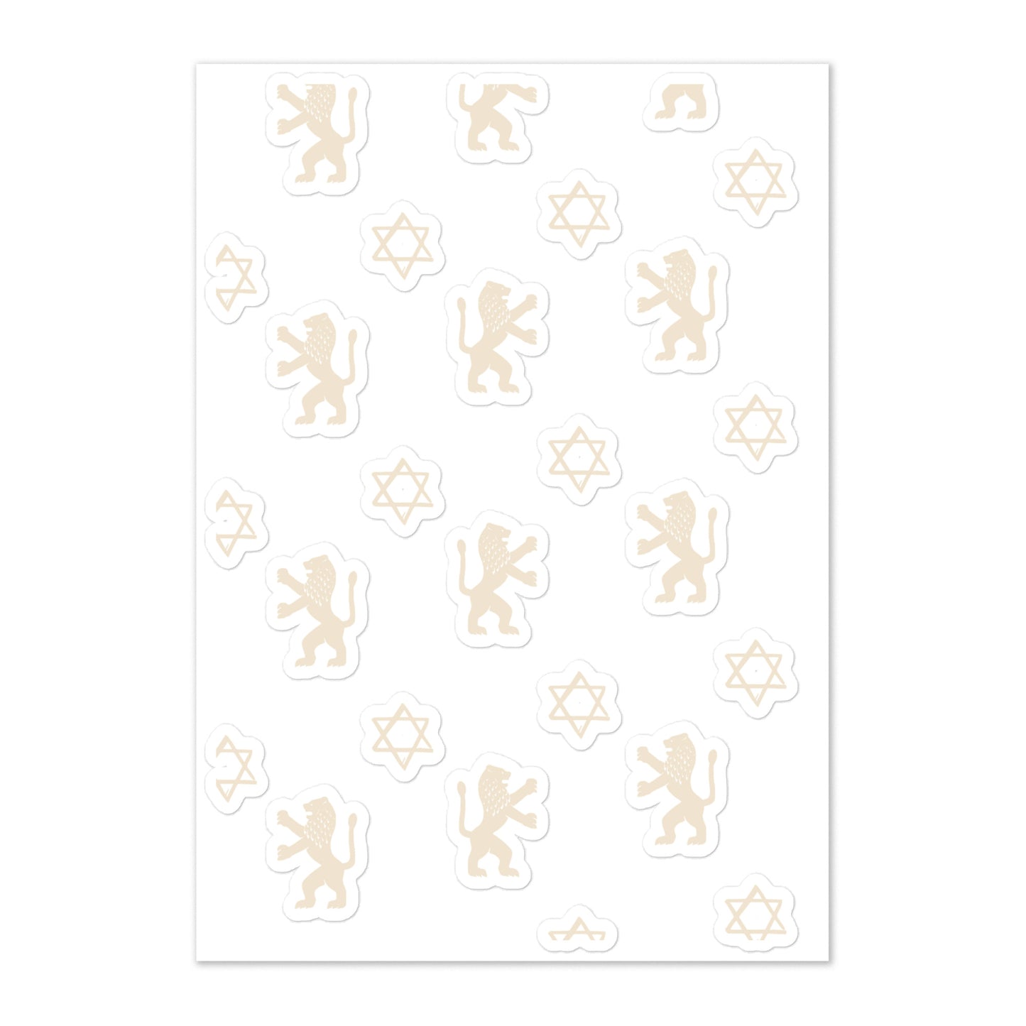 Jewish Original Sticker sheet Lion & Star